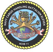 COMING SOON NAVY CARGO HANDLING BATTALION ELEVEN COMMAND HARDHAT STICKER 