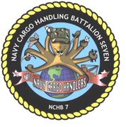 COMING SOON NAVY CARGO HANDLING BATTALION SEVEN COMMAND HARDHAT STICKER 