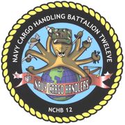 COMING SOON NAVY CARGO HANDLING BATTALION TWELEVE COMMAND HARDHAT STICKER 