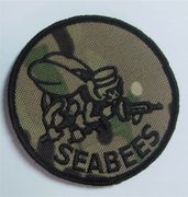  seabee circle right arm patch with velcro for multi-cam 