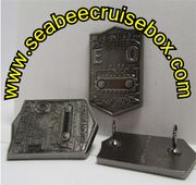 Equipment operator shield pin