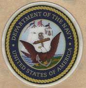 COMMAND HARDHAT STICKER Department of the Navy