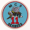 COMMAND HARDHAT STICKERS, Mobile Construction Battalion 11 baby blue