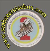 COMMAND HARDHAT STICKERS,  NAVAL AMPHIBIOUS CONSTRUCTION BATTALION 1