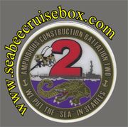 COMMAND HARDHAT STICKERS, NAVAL AMPHIBIOUS CONSTRUCTION BATTALIONS TWO 2018
