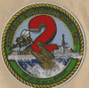 COMMAND HARDHAT STICKERS,  NAVAL AMPHIBIOUS CONSTRUCTION BATTALIONS TWO