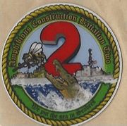 COMMAND HARDHAT STICKERS,  NAVAL AMPHIBIOUS CONSTRUCTION BATTALIONS TWO
