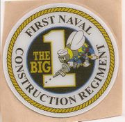 COMMAND HARDHAT STICKERS, Naval Construction Regiment 1 NEW 
