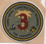 COMMAND HARDHAT STICKERS, Naval Construction Regiment 3 