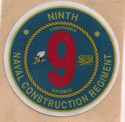 COMMAND HARDHAT STICKERS, Naval Construction Regiment 9 
