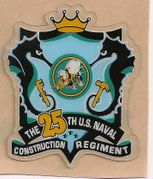 COMMAND HARDHAT STICKERS, Naval Construction Regiments 25 th 