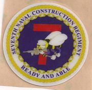 COMMAND HARDHAT STICKERS, Naval Construction Regiments 7 