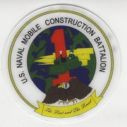 COMMAND HARDHAT STICKERS, Naval Mobile Construction Battalion 1 