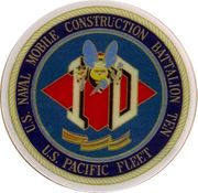 COMMAND HARDHAT STICKERS, Naval Mobile Construction Battalion 10