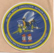 COMMAND HARDHAT STICKERS, Naval Mobile Construction Battalion 11 command hardhat sticker