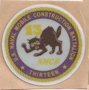 COMMAND HARDHAT STICKERS, Naval Mobile Construction Battalion 13 