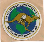 COMMAND HARDHAT STICKERS, Naval Mobile Construction Battalion 133