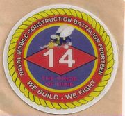 COMMAND HARDHAT STICKERS, Naval Mobile Construction Battalion 14 