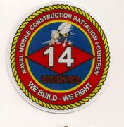 COMMAND HARDHAT STICKERS, Naval Mobile Construction Battalion 14(Southern Pride)