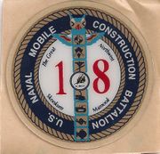 COMMAND HARDHAT STICKERS, Naval Mobile Construction Battalion 18