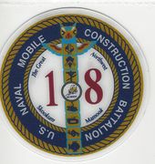 COMMAND HARDHAT STICKERS, Naval Mobile Construction Battalion 18