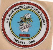 COMMAND HARDHAT STICKERS, Naval Mobile Construction Battalion 21 
