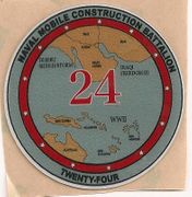 COMMAND HARDHAT STICKERS, Naval Mobile Construction Battalion 24