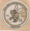 COMMAND HARDHAT STICKERS, Naval Mobile Construction Battalion 24DD 