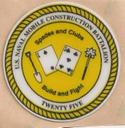 COMMAND HARDHAT STICKERS, Naval Mobile Construction Battalion 25