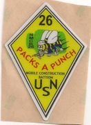 COMMAND HARDHAT STICKERS, Naval Mobile Construction Battalion 26 