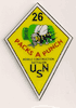 COMMAND HARDHAT STICKERS, Naval Mobile Construction Battalion 26 IN YELLOW
