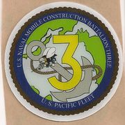COMMAND HARDHAT STICKERS, Naval Mobile Construction Battalion  3