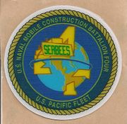 COMMAND HARDHAT STICKERS, Naval Mobile Construction Battalion 4