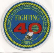 COMMAND HARDHAT STICKERS, Naval Mobile Construction Battalion 40 