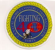 COMMAND HARDHAT STICKERS, Naval Mobile Construction Battalion 40