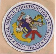 COMMAND HARDHAT STICKERS, Naval Mobile Construction Battalion 53