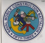 COMMAND HARDHAT STICKERS, Naval Mobile Construction Battalion 53