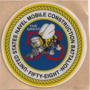 COMMAND HARDHAT STICKERS, Naval Mobile Construction Battalion 58