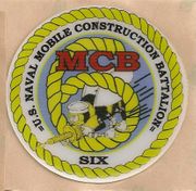 COMMAND HARDHAT STICKERS, Naval Mobile Construction Battalion 6 