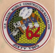 COMMAND HARDHAT STICKERS, Naval Mobile Construction Battalion 62