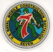 COMMAND HARDHAT STICKERS, Naval Mobile Construction Battalion 7 
