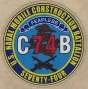 COMMAND HARDHAT STICKERS, Naval Mobile Construction Battalion 74
