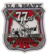 COMMAND HARDHAT STICKERS, Naval Mobile Construction Battalion 77