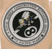 COMMAND HARDHAT STICKERS, Naval Mobile Construction Battalion 8