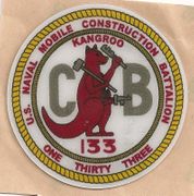 COMMAND HARDHAT STICKERS, Naval Mobile Construction Battalion old 133