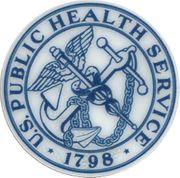 COMMAND HARDHAT STICKERS, US PUBLIC HELATH SERVICE 1798 in Blue