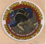 COMMAND HARDHAT STICKERS, USAF ENGINEER EMERGENCY FORCE 