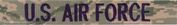 DIGITAL TIGER STRIPE U.S. AIR FORCE ABU TAPES with blue letters,  twill winter weight material.