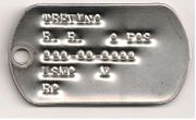 DOG TAG FOR USMC TROOPS With chain