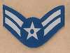 E-3 Airman First Class (2 Stripes) hardhat sticker